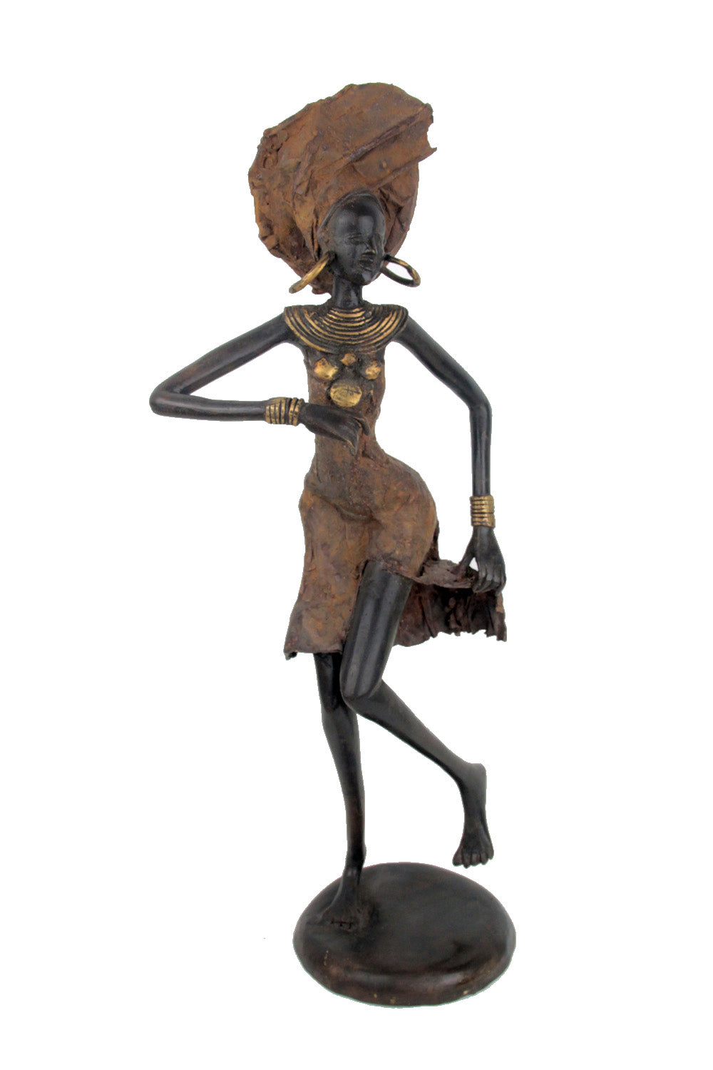 Bronze danseuse 50 cm marron n°2 Bronzes d'Afrique