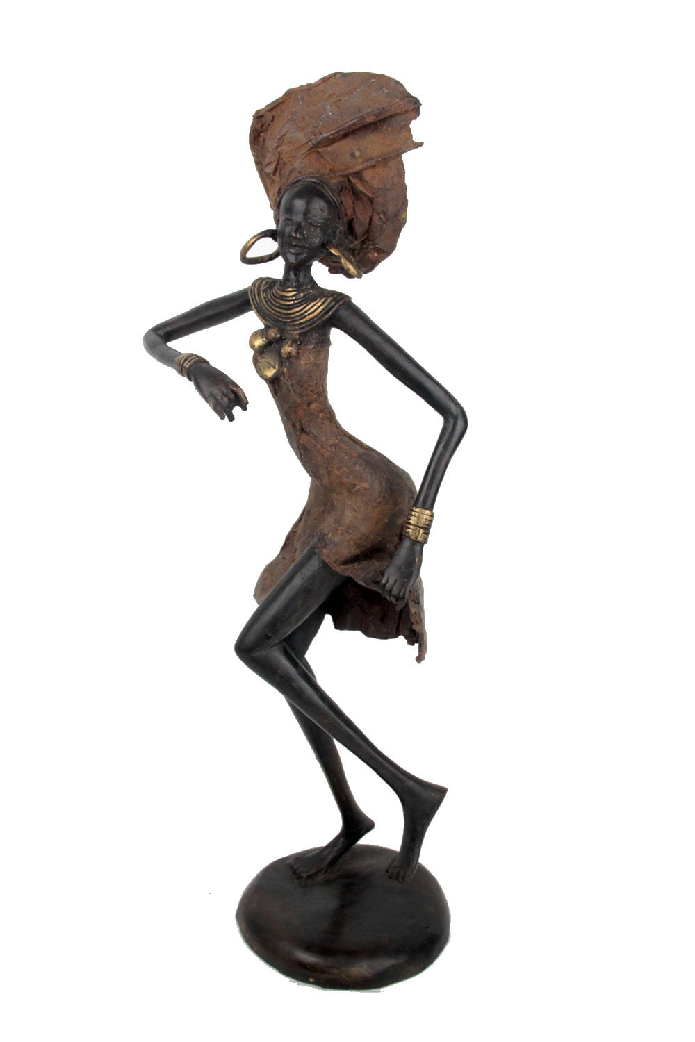 Bronze danseuse 50 cm marron n°2 Bronzes d'Afrique