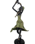 Bronze danseuse 50 cm vert et marron n°2 Bronzes d'Afrique