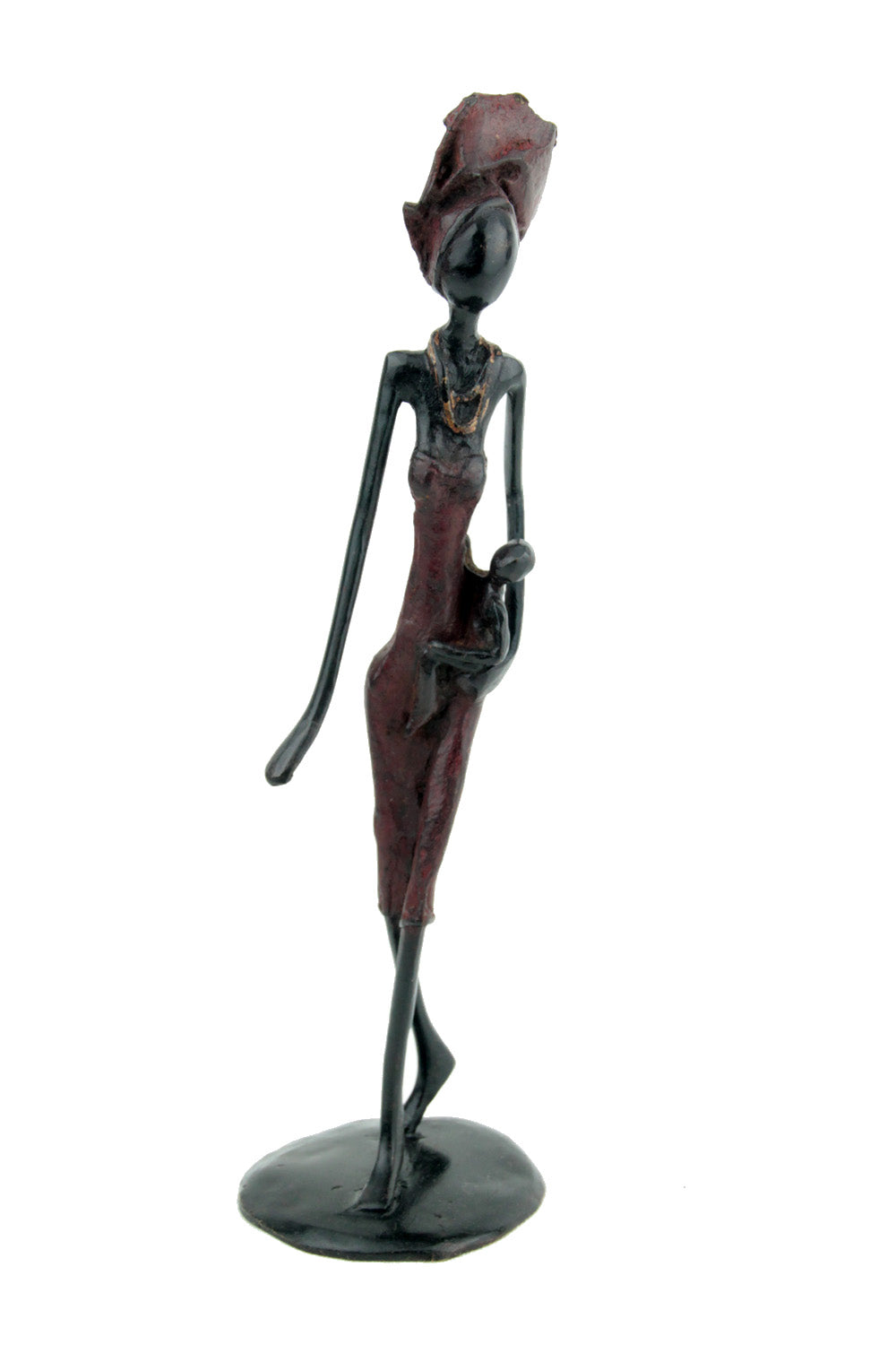 Bronze 25 cm rouge n°26 Bronzes d&#39;Afrique