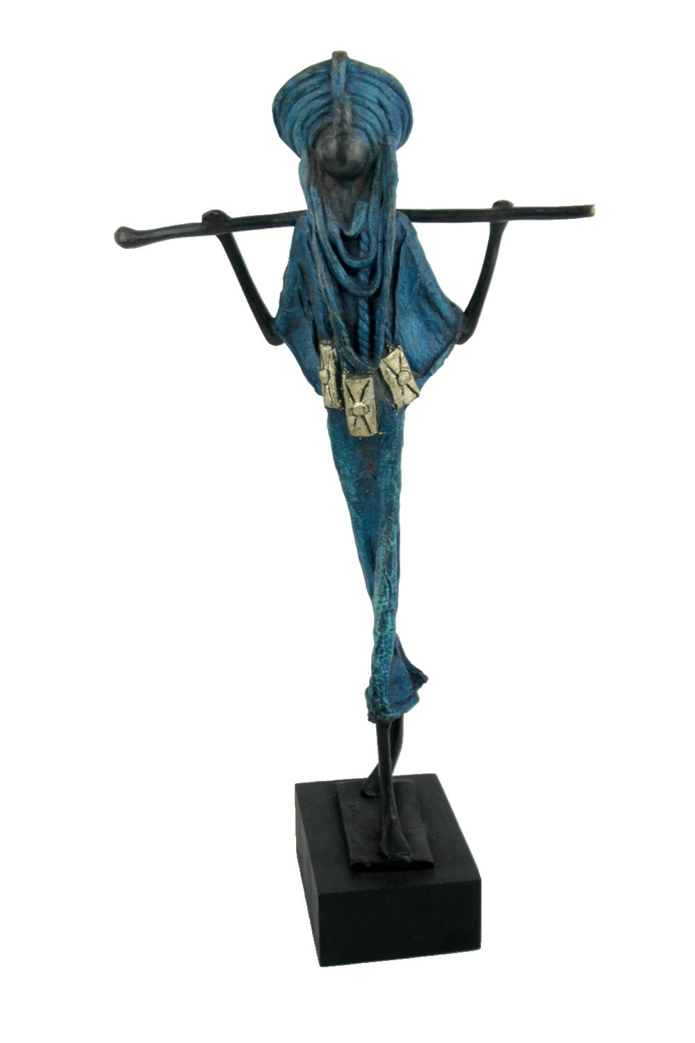 Touareg 25 cm vert n°1 Bronzes d'Afrique