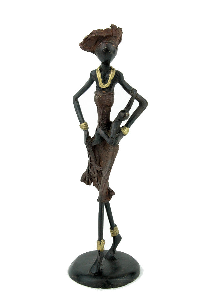 Bronze 25 cm marron n°34 Bronzes d&#39;Afrique