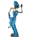 Bronze danseuse 50 cm bleu n°2 Bronzes d'Afrique
