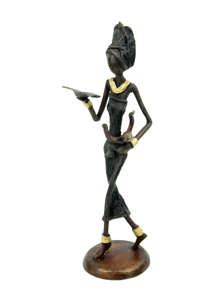Bronze 25 cm noir n°10 Bronzes d&#39;Afrique