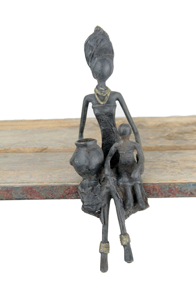 Bronze assis 25 cm noir n°4 Bronzes d&#39;Afrique