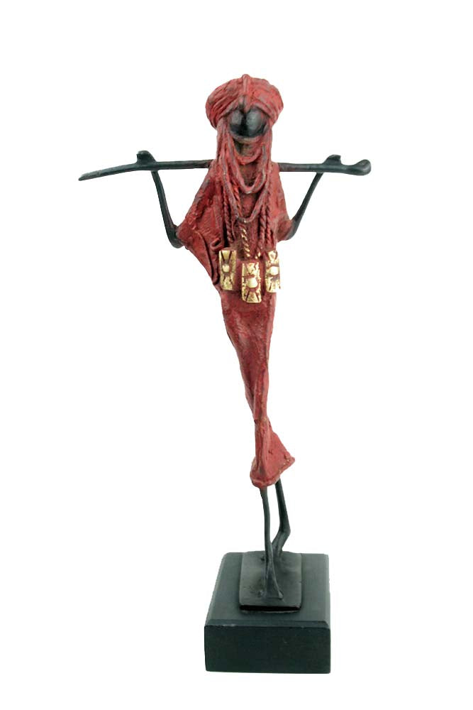 Touareg 35 cm rouge n°1 Bronzes d&#39;Afrique