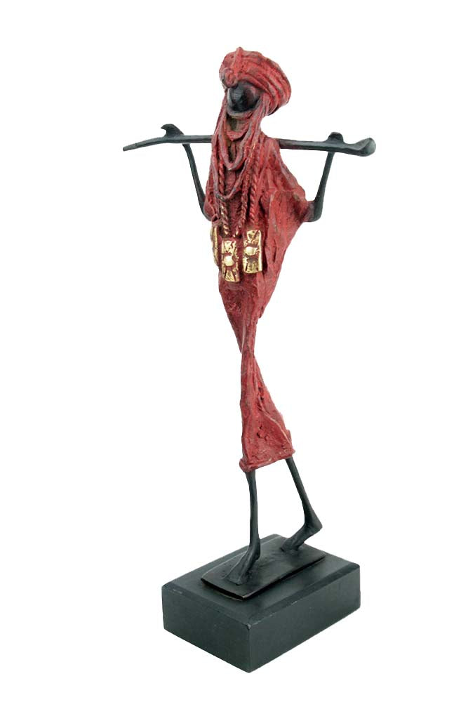 Touareg 35 cm rouge n°1 Bronzes d&#39;Afrique