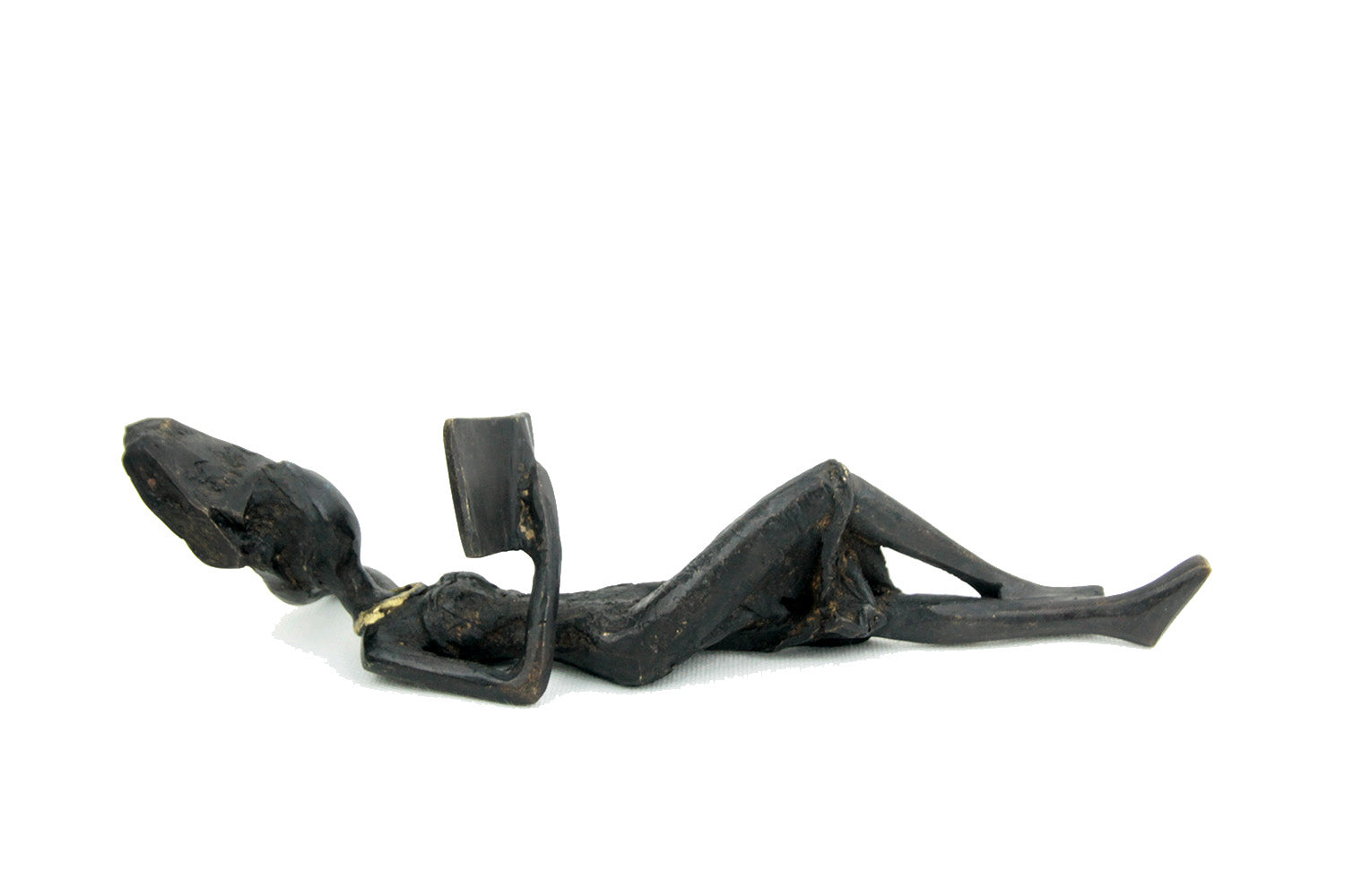 Bronze allongé 20 cm noir n°3 Bronzes d&#39;Afrique