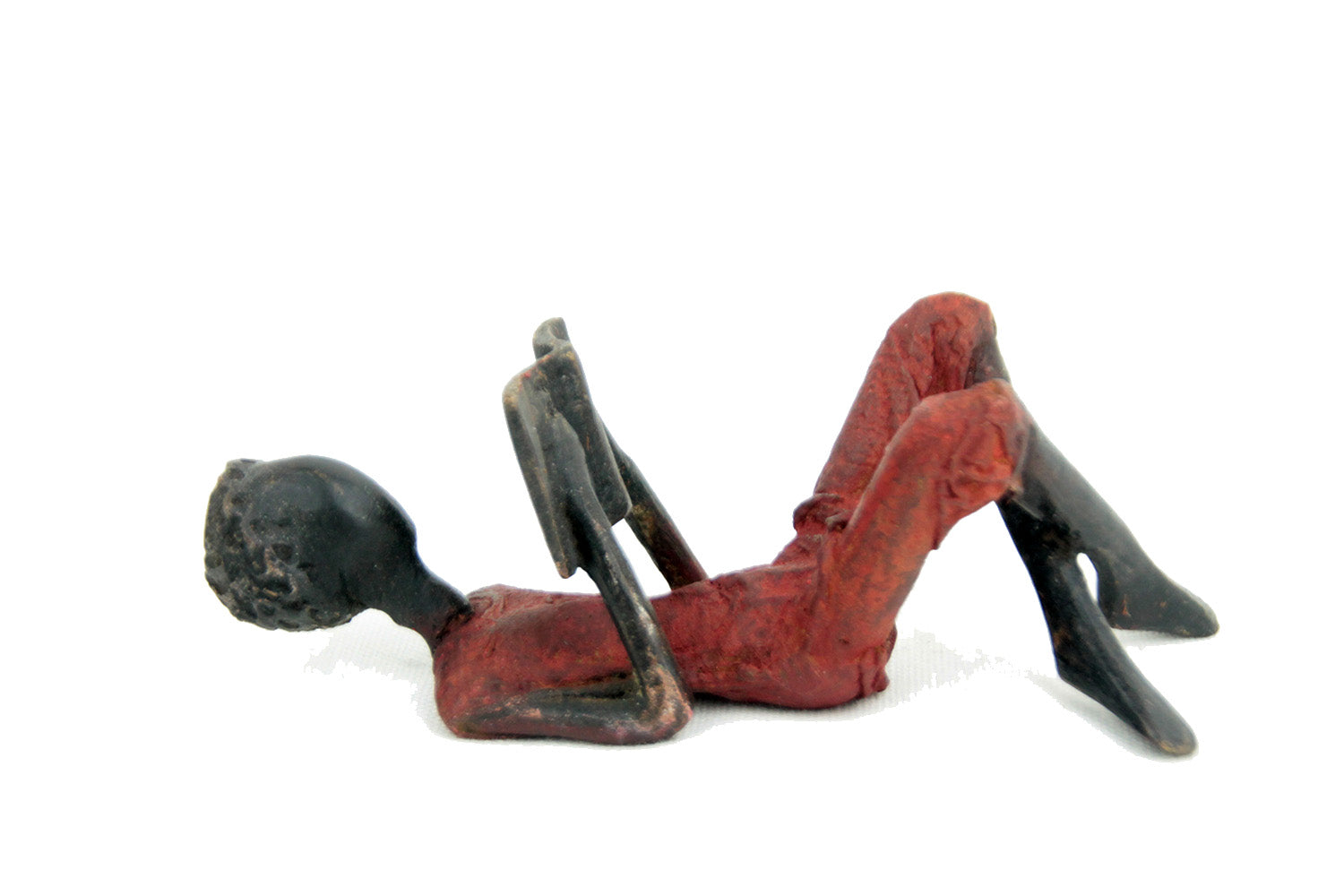 Bronze allongé 20 cm rouge n°6 Bronzes d&#39;Afrique