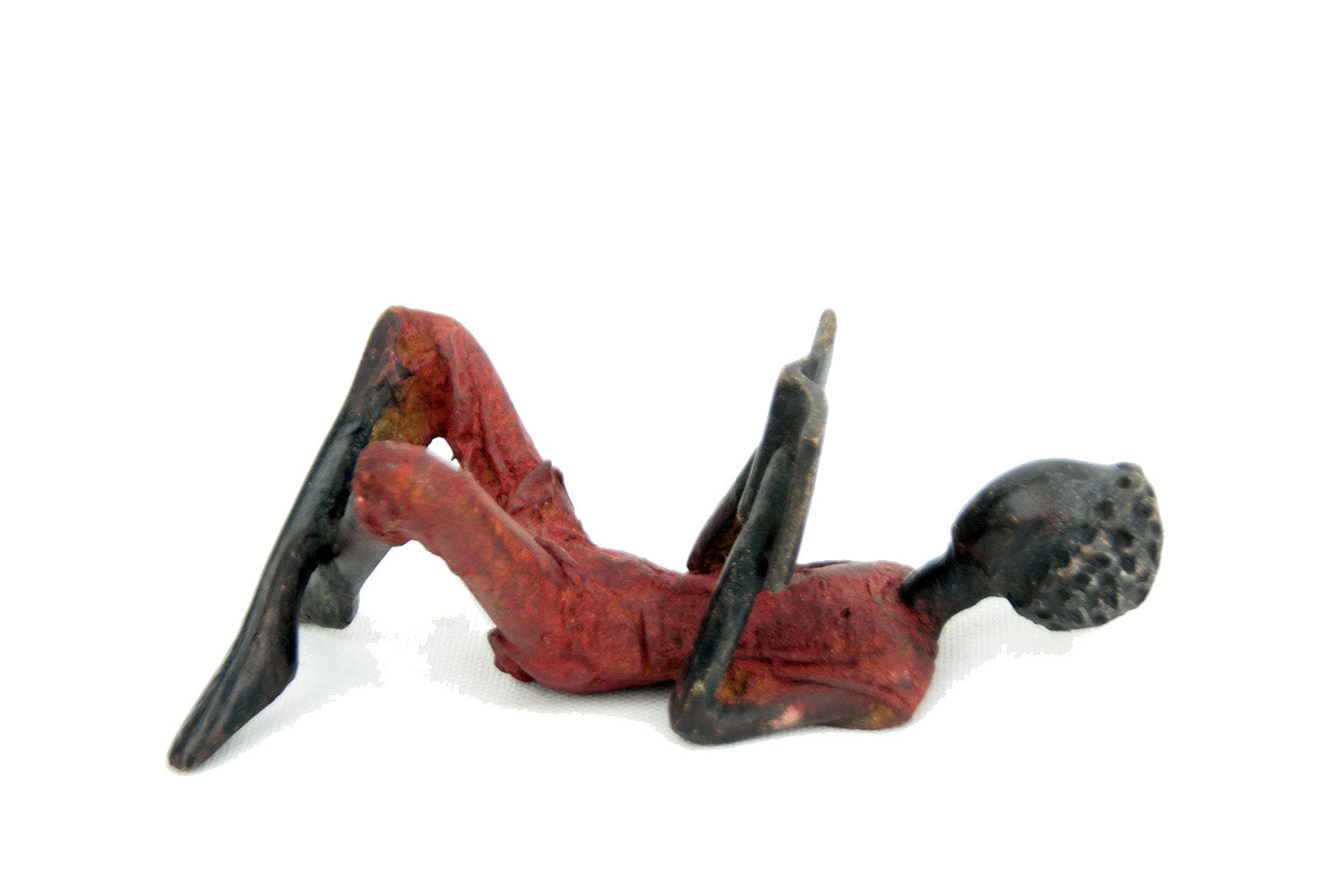 Bronze allongé 20 cm rouge n°6 Bronzes d&#39;Afrique