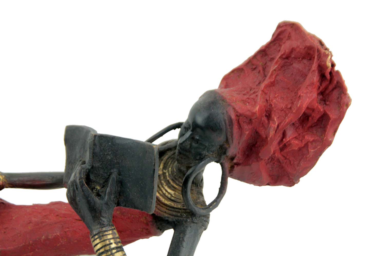 Bronze allongé 50 cm rouge n°1 Bronzes d&#39;Afrique