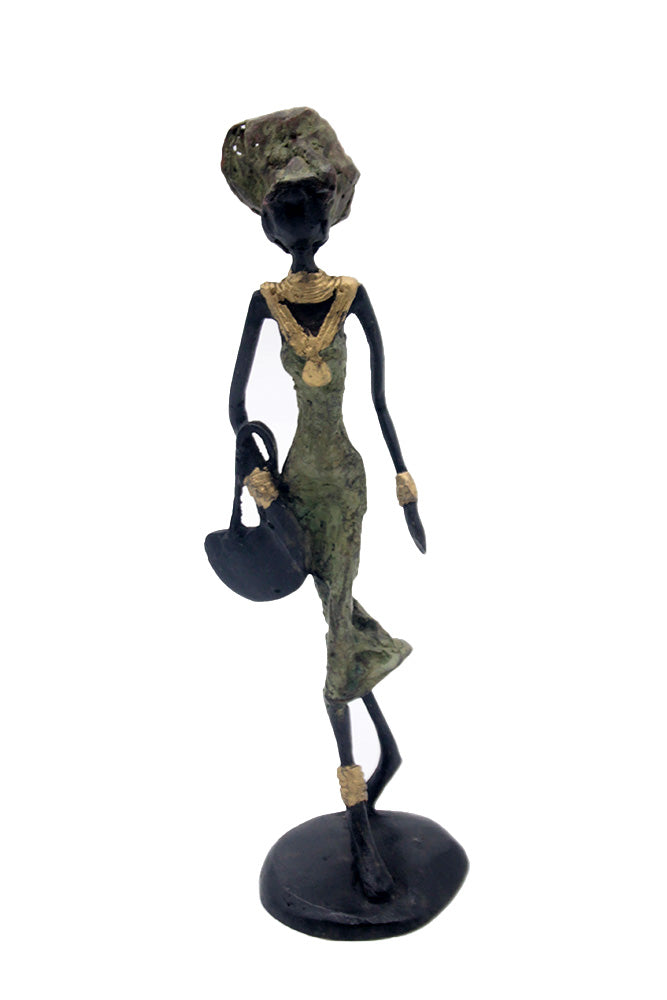 Bronze 25 cm vert n°18 Bronzes d&#39;Afrique