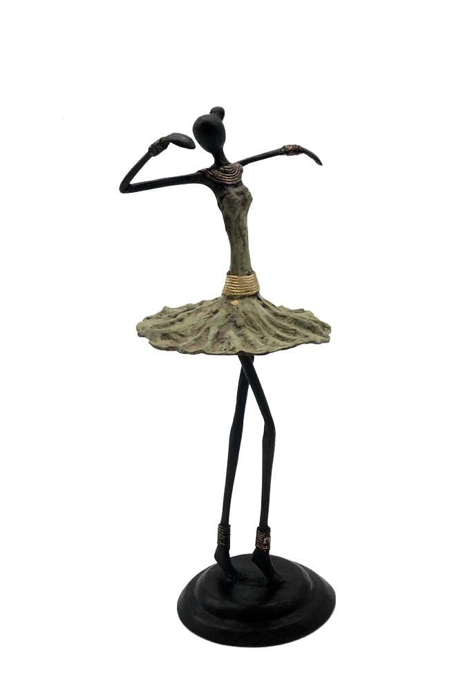 Ballerine 40 cm vert n°3 Bronzes d'Afrique
