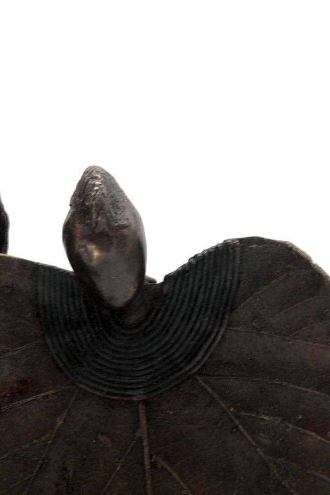 Bronze Feuille triple 45 cm marron n°3 Bronzes d&#39;Afrique