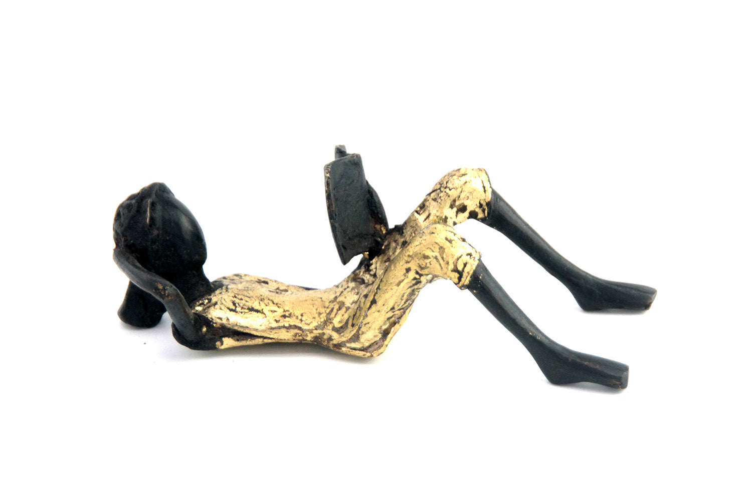 Bronze allongé 20 cm doré n°2 Bronzes d&#39;Afrique